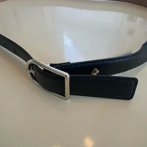 KATE SPADE 25MM Stitched Feather Edge Belt L/XL KATE SPADE 25MM Stitched Feather Edge Belt In Black Size 1X  main image 4